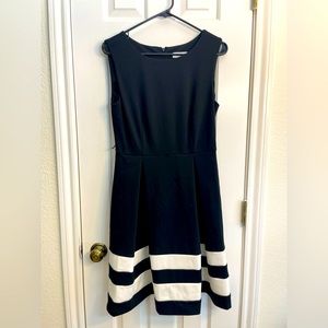 Calvin Klein dress, black with white stripes on bottom